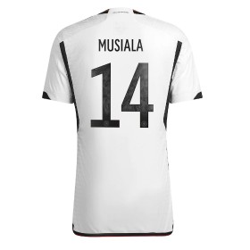 Tyskland Jamal Musiala #14 Hemmakläder VM 2022 Kortärmad